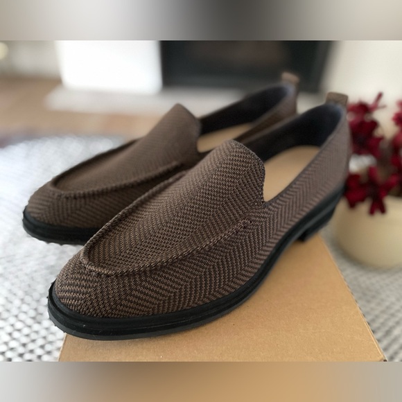 Rothy's Shoes - New Rothy's The Lug Loafer Merino Wool Knit Brown Herringbone Size 10.5 Chunky